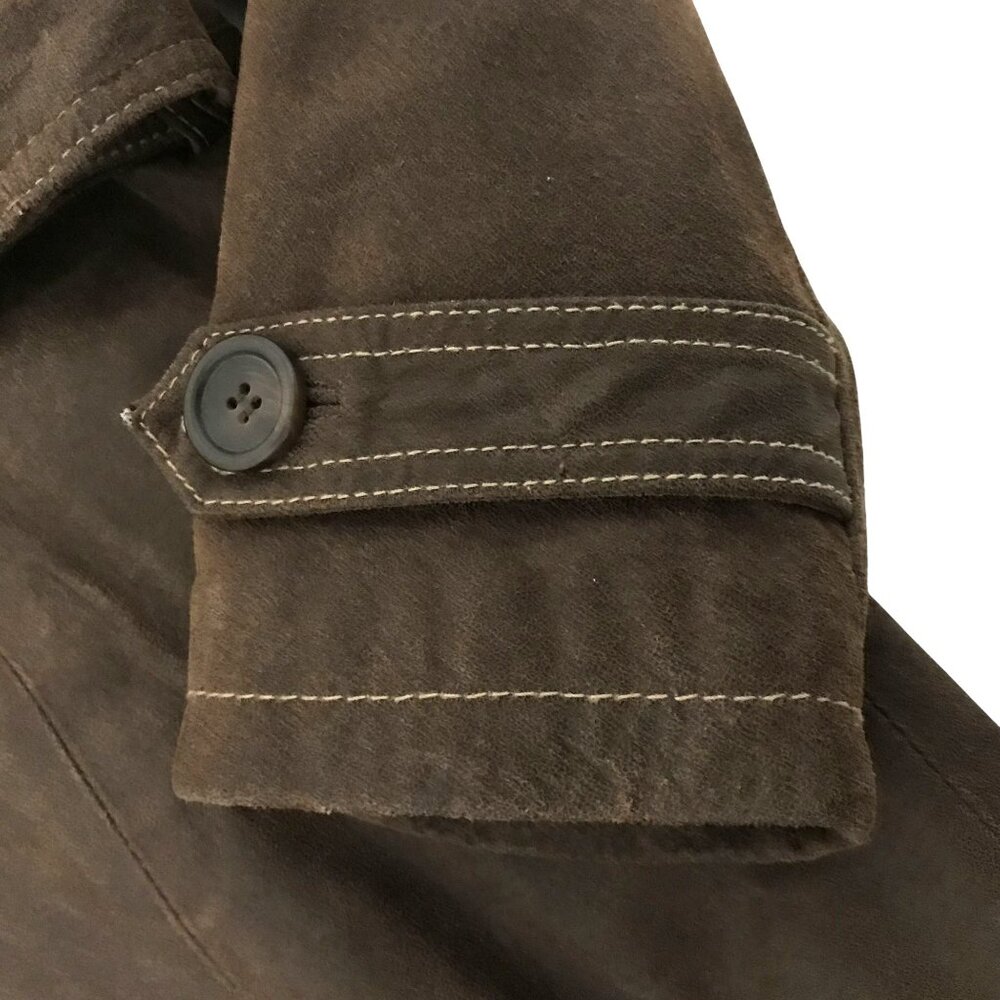 Womens Pennylane Coat Size 2 Long Brown Leather Mid Length - Picture 7 of 14